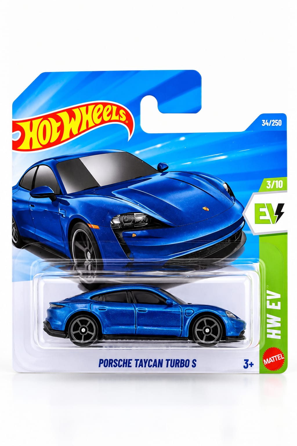 Hot Wheels Porsche Taycan Turbo S Azul – HW EV 3/10 Mainline 2026